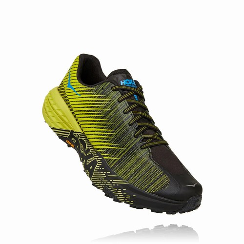 Hoka One One EVO SPEEDGOAT Trail Running Shoes For Women India Black/Green IN-1985